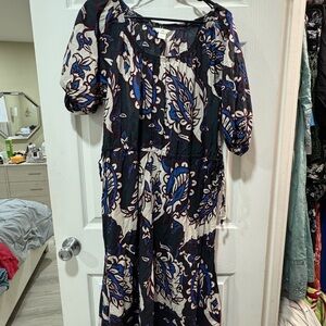 H&M Black and Blue Maxi Dress